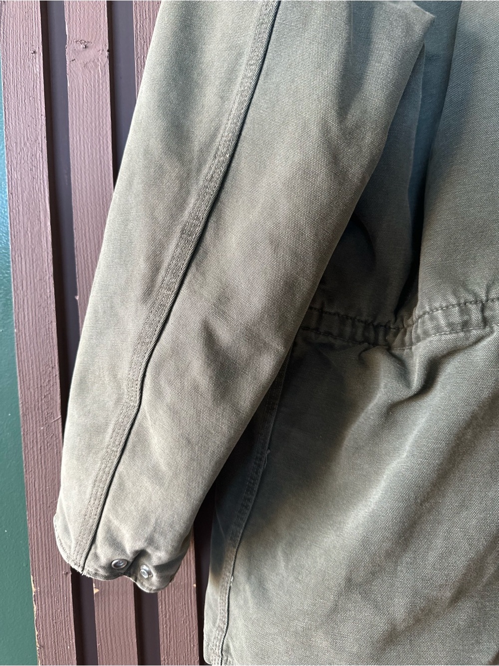 Carhartt Vintage 90s Chore Coat XL Forest Green Cotton Canvas Blanket-Lined - Picture 10 of 16